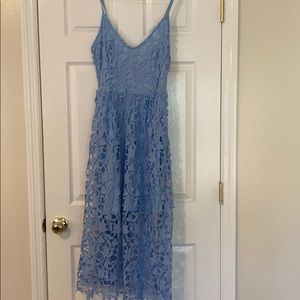 Light blue high low  lace dress